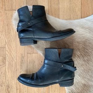 Madwell black leather biker boots